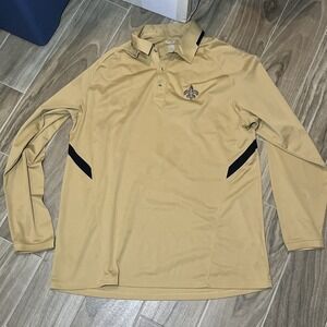 New Orleans Saints Collared Long Sleeve Shirt Gold Black Men's‎ Size Large NFL